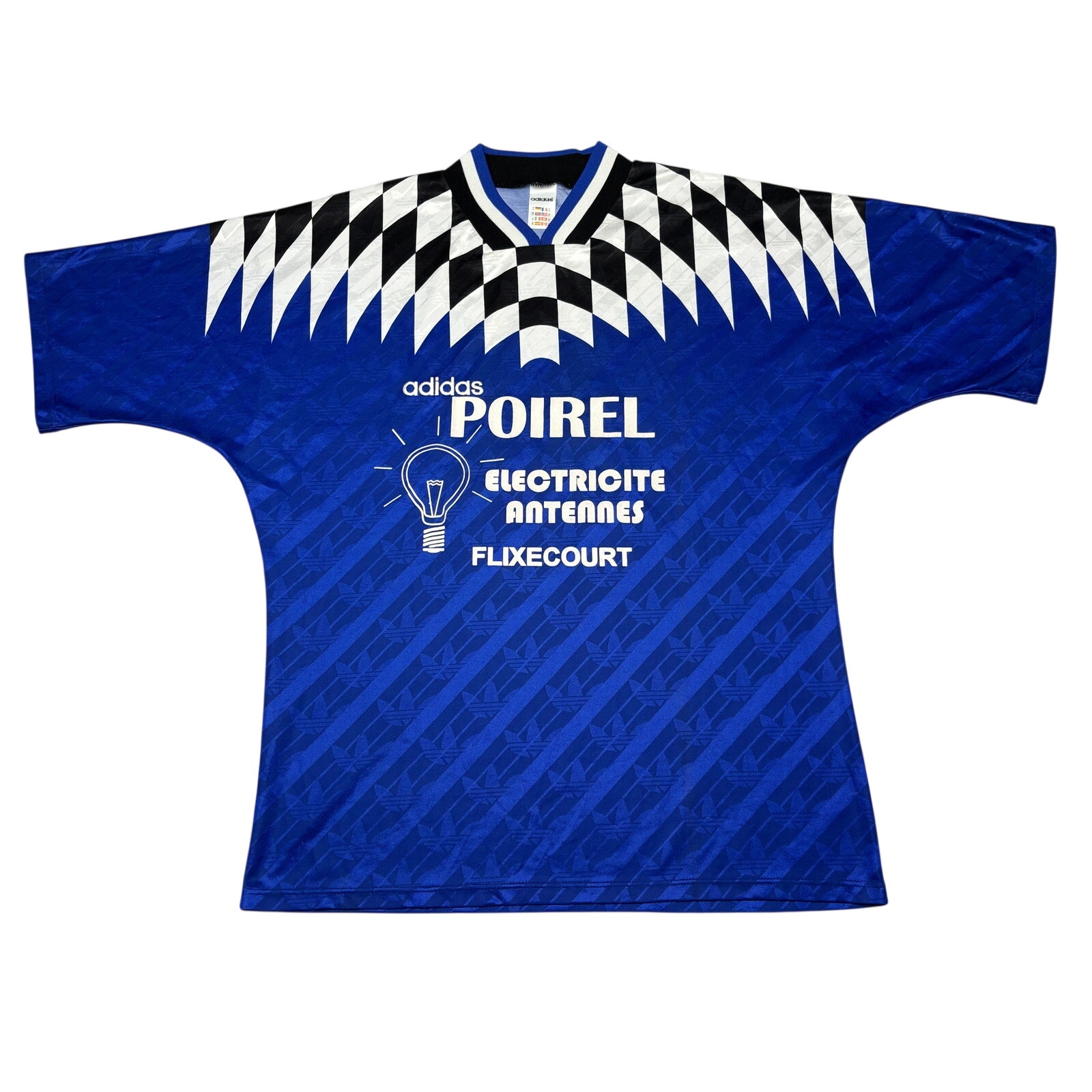 Vintage 90s Adidas France Football Jersey Poirel Flixecourt #11 Soccer Xl Mbappe
